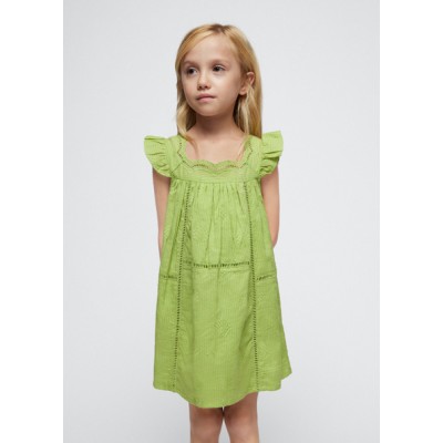 Embroidered dress - GREEN 5Y