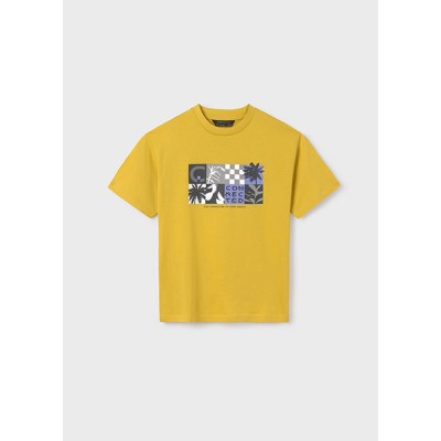 Short-sleeved blouse connected - YELLOW 10Y