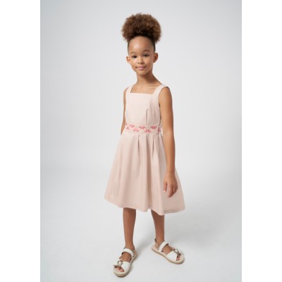 Embroidered dress - BEIGE 10Y