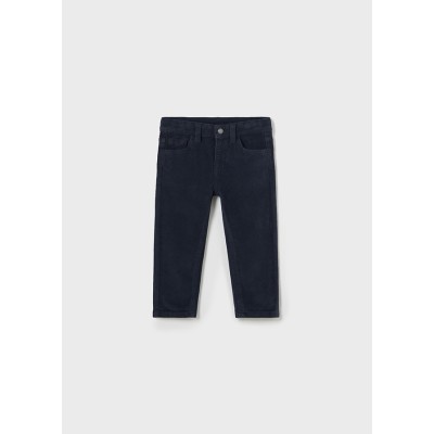 Basic Slim Fit Corduroy Pants - NAVY BLUE 6M