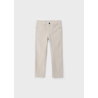 Corduroy pants basic slim fit - BEIGE 6Y