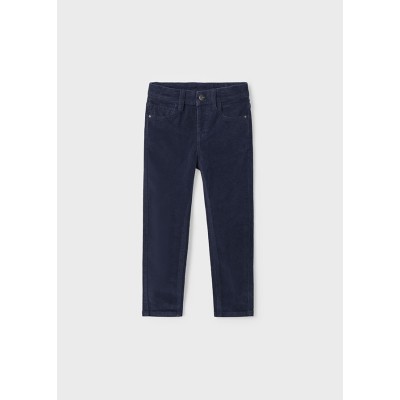 Basic slim fit corduroy pants - NAVY BLUE 4Y