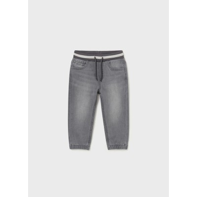 Soft denim jogger pants - GRAY 12M