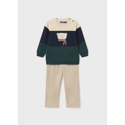 Set of long pants + jersey - PETROL 18M