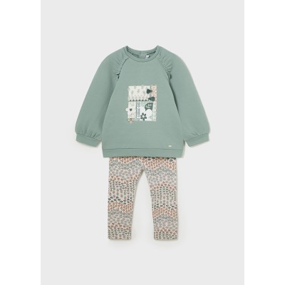 Set of pullover leggings - EMERALD 12M