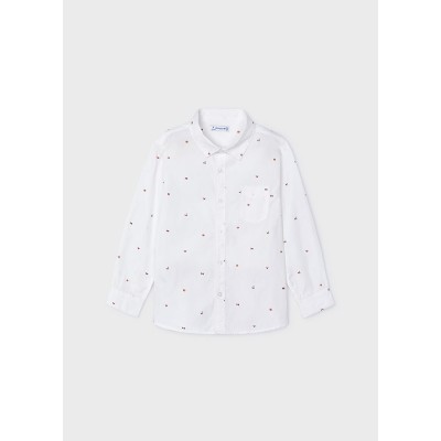 Long sleeve shirt with prints - WHITE 4Y