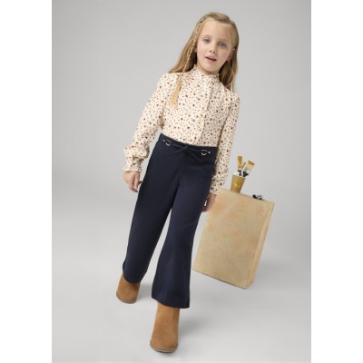 Wide Leg Pants - NAVY BLUE 5Y