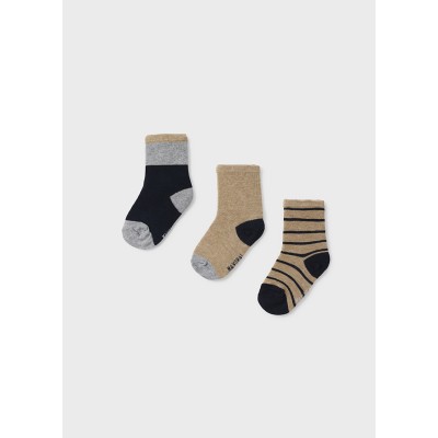 Set of striped socks - NAVY BLUE 6M