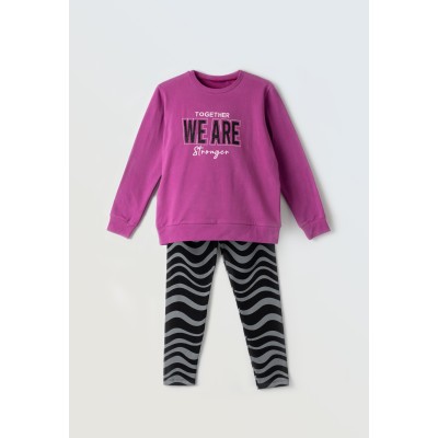 Set of leggings - MAGENTA 6Y