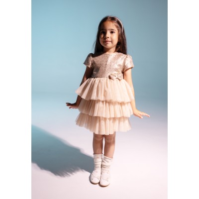 Sequin dress - GOLD 4Y