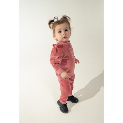 Velvet jumpsuit set for babies - ΡΟZ 18M