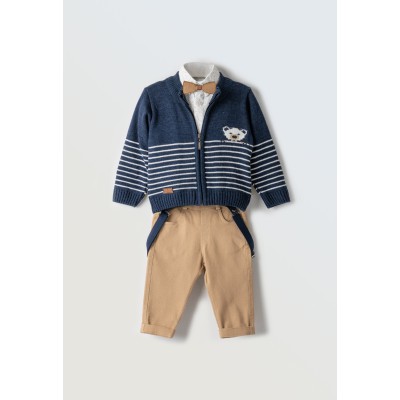 3pc set with cardigan - BLUE 9M