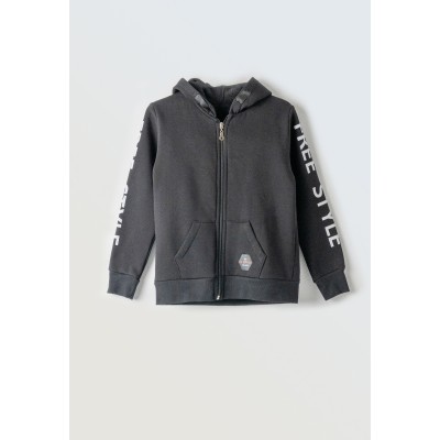 Hooded Sweatshirt - BLACK 12Y