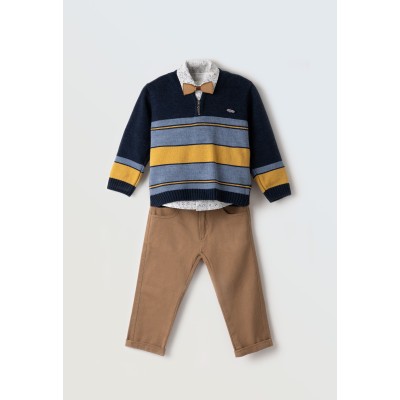 Set of 3 pcs. with pullover - BLUE 1Y