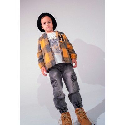 Set of 3 pcs. with jeans - YELLOW 4Y