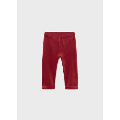 Velvet leggings basic - CHERRY 12M