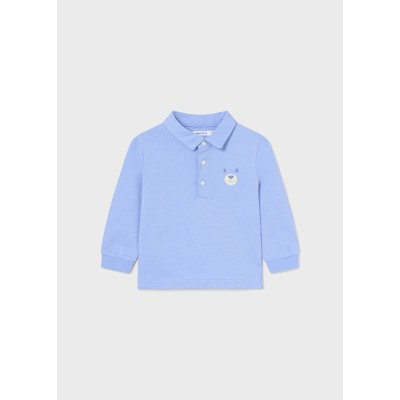 Long sleeve polo details - BLUE 12M