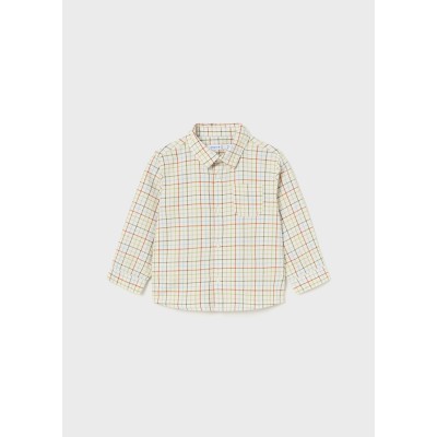 Long-sleeve plaid shirt - GREEN 12M