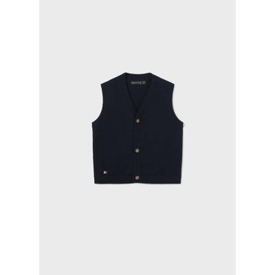 Knitted vest - NAVY BLUE 12M