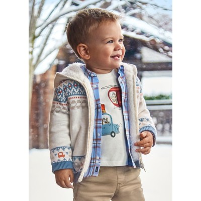 Knitted lined jacket - CREAM 18M