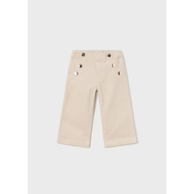 Long micro cord trousers - BEIGE 24M