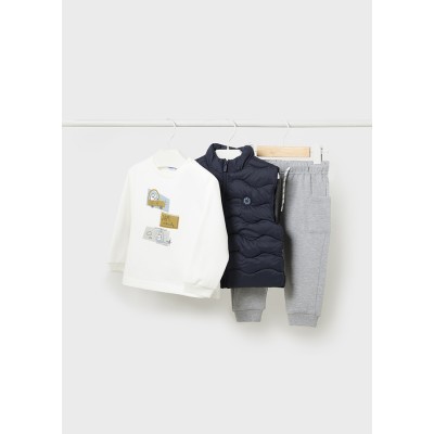 Sweatpants Vest Set - NAVY BLUE 18M