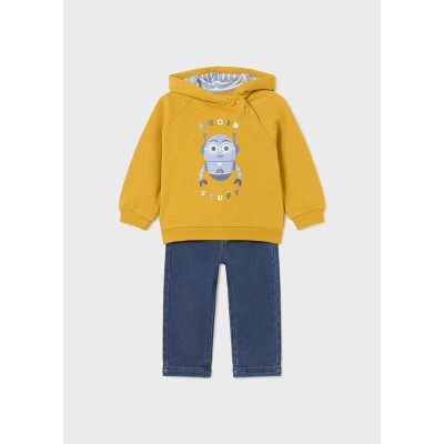 Set of jeans sweatpants - YELLOW 12M