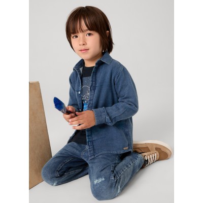 Long sleeve denim shirt - DARK JEANS 4Y