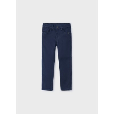 Soft slim fit trousers - NAVY BLUE 4Y