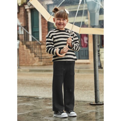 Striped pants set - BLACK 4Y