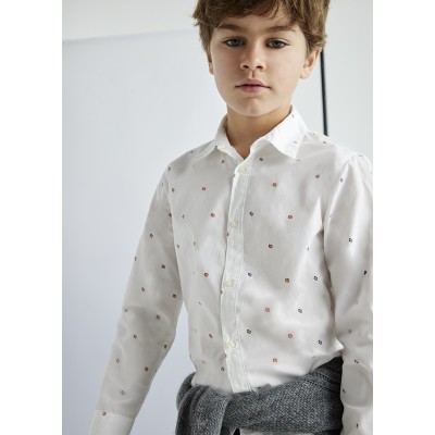 Long sleeve shirt with prints - WHITE 12Y