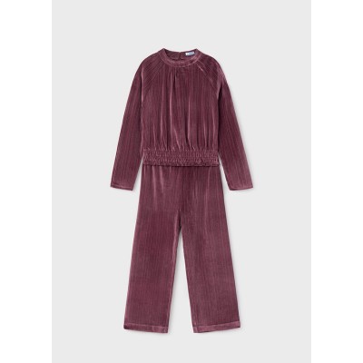 Velvet pants set - PURPLE 10Y