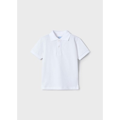 Basic short sleeve polo shirt - WHITE 6Y