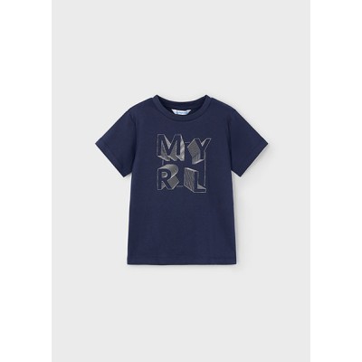 Basic short-sleeved shirt - NAVY BLUE 4Y