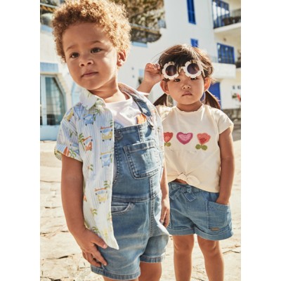 Short soft denim dungarees - JEANS 4Y