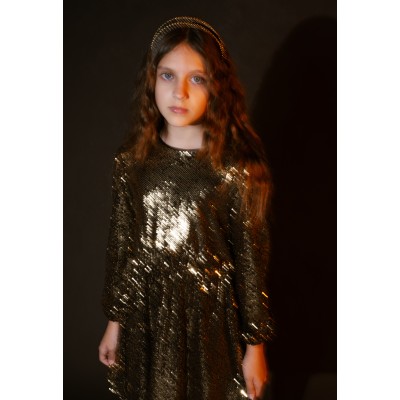 Sequin dress - GOLD 14Y