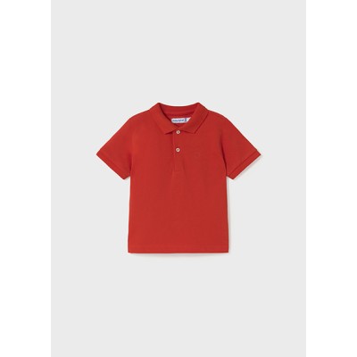 Basic short sleeve polo shirt - RED 12M