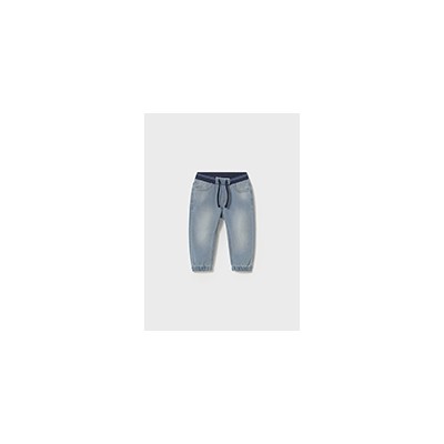 Παντελόνι soft denim jogger - ΧΛΩΡΙΩΜΕΝΟ 3Y