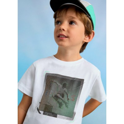 Interactive short-sleeved shirt - WHITE 2Y