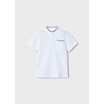 Short sleeve polo shirt with crew neck - WHITE 5Y