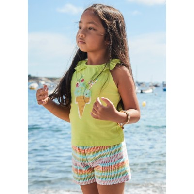 Applique shorts set - YELLOW 5Y