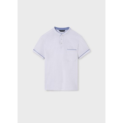 Short sleeve polo shirt with mao collar - WHITE 14Y