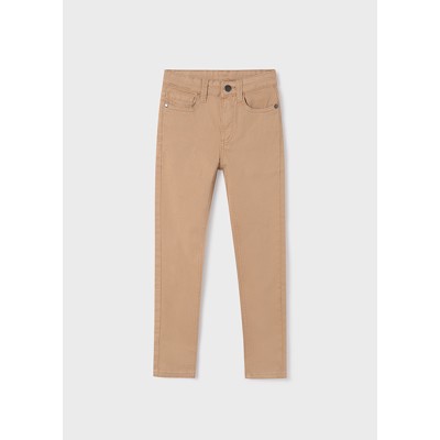 Slim fit 5-pocket trousers - BEIGE 18Y