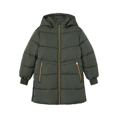 nkfmusic long puffer jacket - KHAKI 13Y