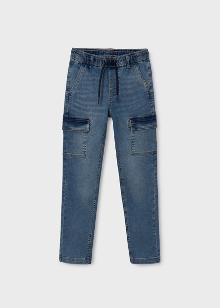 Παντελόνι denim jogger cargo - ΤΖΙΝ 12Y